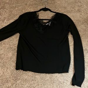 Ribbed Long Sleeve w/ lace